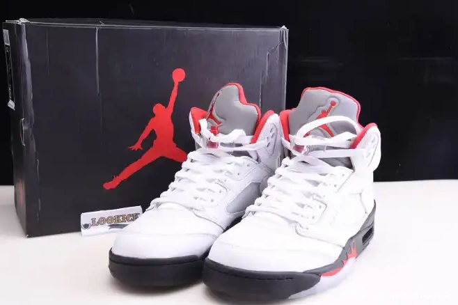 Rep Retro Jordan 5 (2020) DA1911-102 Red Silver Air Fire Tongue 0615